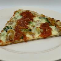 Chicken & Broccoli Pizza · Fried Chicken Cutlet, Fresh Broccoli, Tomato Sauce & Mozzarella.