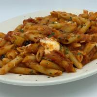 Penne Alla Casserole · Penne pasta sauteed w/ Eggplant, Mozzarella, Fresh Garlic in our Marinara Sauce.