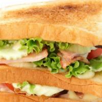 Jade Sandwich · Grilled chicken breast with sautéed peppers and onions mozzarella cheese, lettuce, tomatoes,...