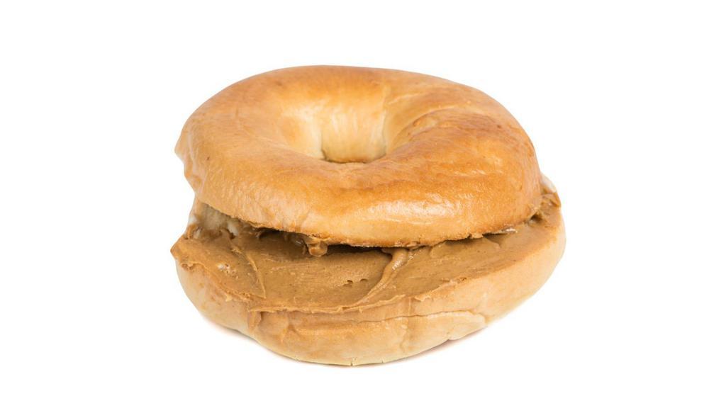Bagel With Peanut Butter · Customer's choice of bagel with peanut butter.