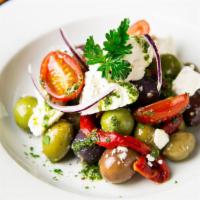 Olives And Feta Cheese · OLIVE e FETA	
Marinated Olives, Feta Cheese