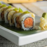 Anthony Roll (8 Pcs) · In- spicy salmon and tempura flakes, out- seared white tuna and topped with wasabi caviar an...