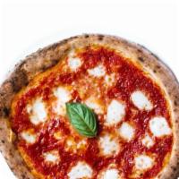 Margherita Pizza · Fresh mozzarella, marinara, basil.