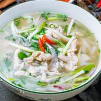 Pho Bo Chicken · Traditional Vietnamese soup with hearty chicken along with noodles, locally grown veggies, a...