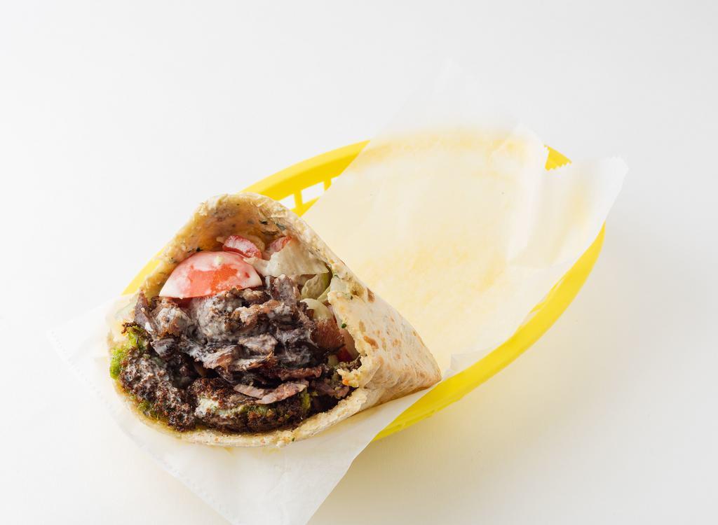 Macdougal · Shawarma and Falafel: served in a pita pocket with lettuce, tomatoes, onions, and tahineh sauce