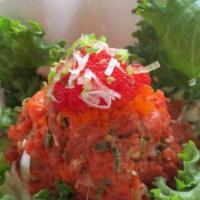 Spicy Tuna Tataki · Spicy tuna and roe tossed in spicy mayonnaise.