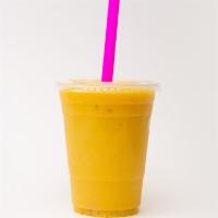 Malibu Mango Smoothie · Four varieties of mango, banana, and pineapple that is blended to perfection with a splash o...