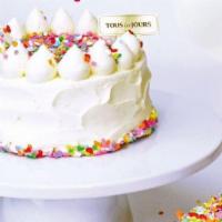 Confetti Cake · This trendy birthday sprinkles covered lemon buttercream cake will be your next favorite bir...