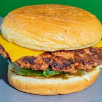 Petite Patty Burger · Vegan, spicy. Your choice of one patty with a slice of violife cheddar.