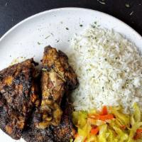 Jerk Chicken · Oven baked chicken is marinated in a spicy traditional Jamaica/Caribbean jerk sauce. The chi...