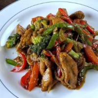 Chicken Stir-Fry · Boneless chicken is sautéed with crisp mixed vegetables in an appetizing Asian sauce.