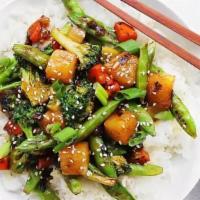 Vegetable Teriyaki · This popular Asian-inspired dish features lightly sautéed mixed vegetables and pineapples in...
