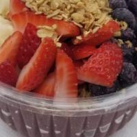 Creamy Acai Bowl · Organic acai blended with banana, strawberry, blueberry, yogurt and almond milk. Topped with...