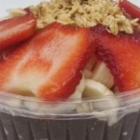 Green Acai Bowl · 16 oz. Organic acai blended with spinach, kale, banana, strawberry and almond milk. Toppings...