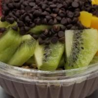 Cocoa Peanut Butter Acai Bowl · Organic acai blended with peanut butter, banana, strawberry, cocoa and almond milk. Topped w...
