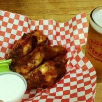 Buffalo Chicken Wings · Served with celery and choice of dressing and sauce.