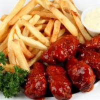 6 Pcs. Mild Wings With Fries · (6) pieces of our tasty, mild chicken wings, served with crispy fries.