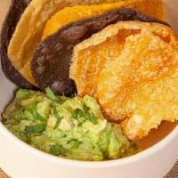 Guacamole · Chunky avocado, onion, cilantro & lime, made to order with heirloom, homemade corn tostadas,...