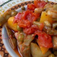 Vegetable Dish · Green beans, eggplant, zucchini, potatoes and bell peppers baked with tomatoes and carrots i...