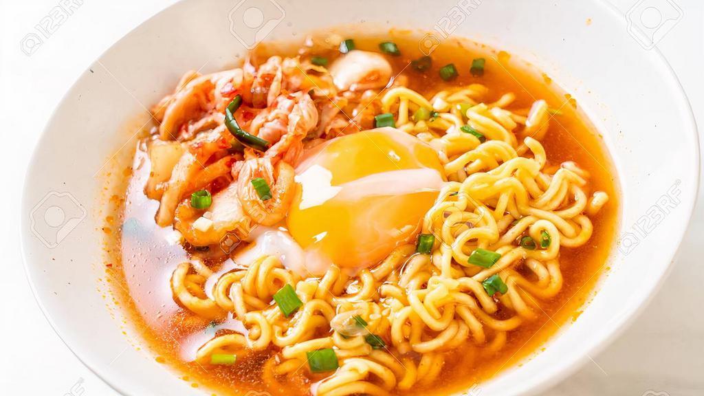 Spicy Korean Ramen Noodle Soup · 