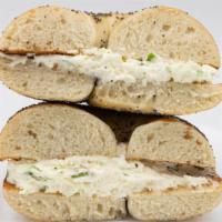 Fresh Bagel With Scallion Cream Cheese · Customer's choice of fresh bagel. Served in customer's preference of style with a side of Sc...