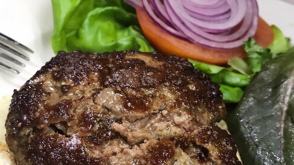 Bistro Burger · With lettuce, tomatoes and red onion.