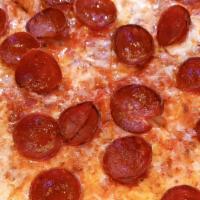Diavola Pizza · Pepperoni tomato sauce, and mozzarella.