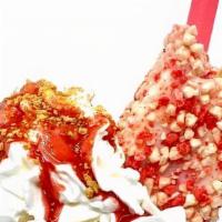 Strawberry Shortcake · strawberry shake, graham cracker crumble, strawberry sauce, whipped cream, strawberry shortc...