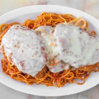 Spaghetti With Chicken Parmesan · 