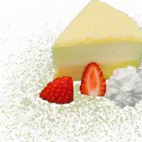 Double Fromage Cheesecake · Contains: Eggs, dairy, gelatin, gluten. From bottom layer to top layer, there is soufflé che...