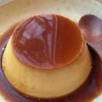 Chiffon Flan Cake · Flan baked with one layer of chiffon cake and bittersweet caramel. 
Contains: eggs, dairy, g...