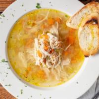 Chicken Soup  (S) · Chicken soup with pasta
