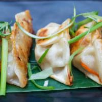 Beef Dumplings · Lightly pan-fried dumplings (5 Pieces)