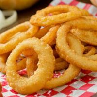 Onion Rings · Thick cut, naturally sweet, battered onion rings fried to crispy perfection.