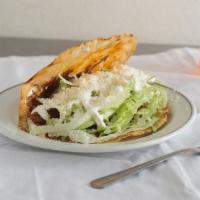 Quesadilla Mexicana · Handmade corn tortilla, meat of choice, oaxaca & cotija cheese, lettuce, Mexican cream.