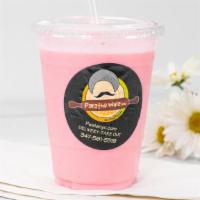 Rose Lassi · Sweet rose yogurt drink.