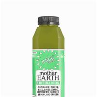 Mother Earth (16 Oz) · Top selling! Our deepest green juice made with dark leafy greens, dandelion & ginger. Packed...