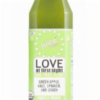 Love At First Sight (16 Fl Oz) · Green juice (kale & spinach) sweetened with green apple and cut with a splash of lemon. Cert...
