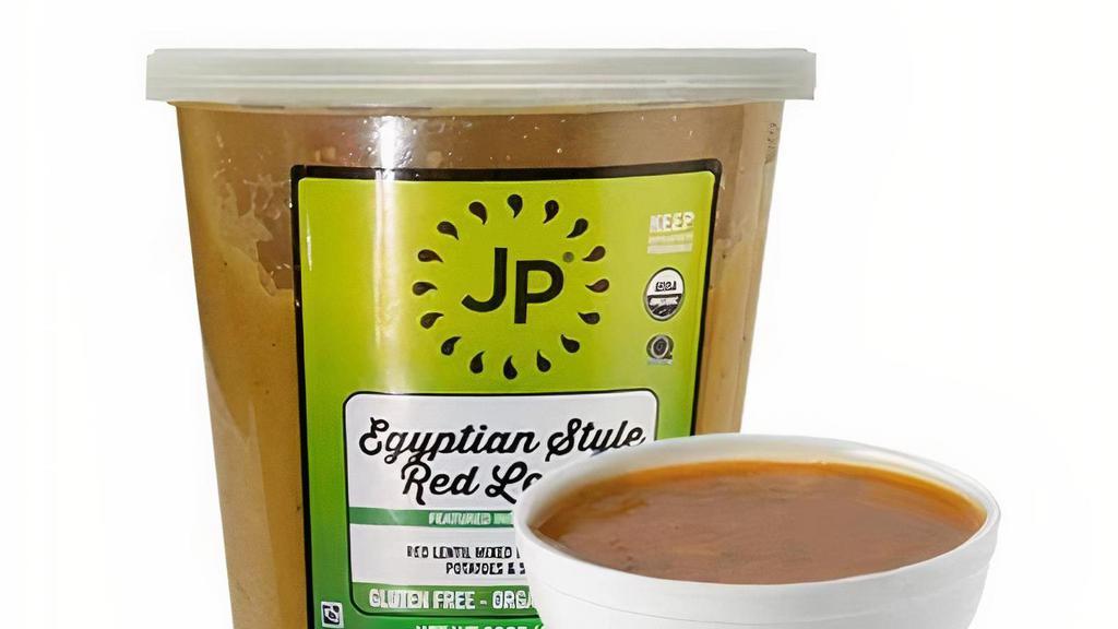 Egyptian Red Lentil Soup (32 Oz) · Red lentil, potato, carrot, onion, olive oil, and spices. Organic.