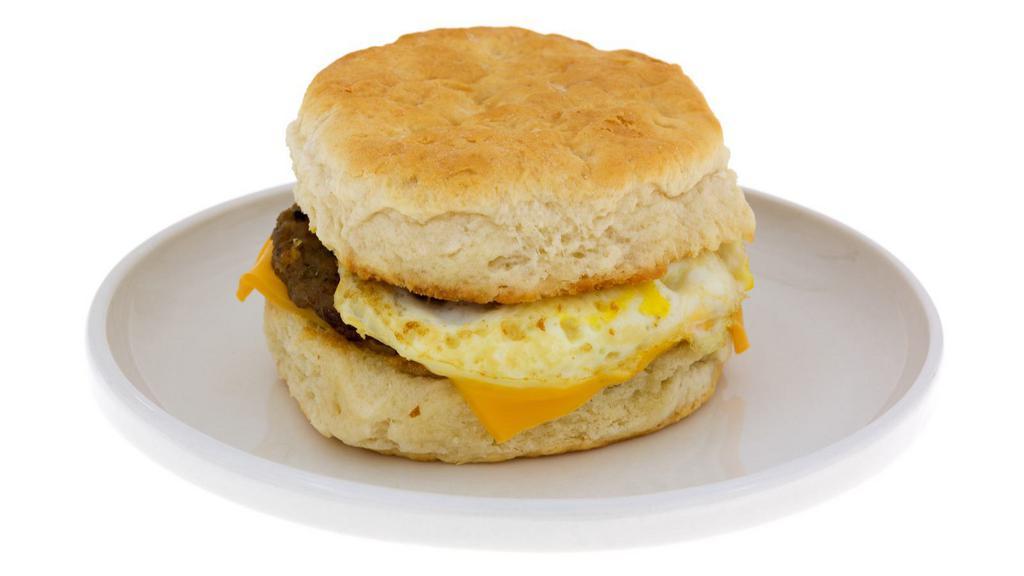 Sec Breakfast Sandwich · Sausage, egg, and cheese.