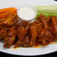 Buffalo Wings · Served with celery, carrots and bleu cheese.