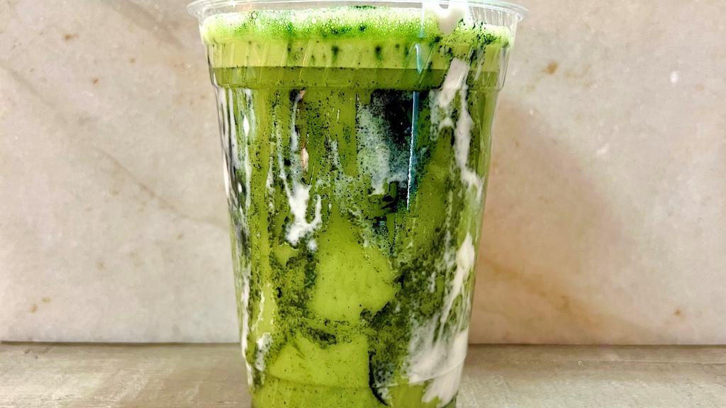 Matcha Cloud Drink  · Matcha swirled with coconut milk and a delicious superfood protein smoothie.
Gluten free and vegan