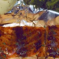 1Pcs Grilled Salmon Fish Dinner · 