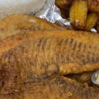 2Pcs Fried Tilapia Fillet Fish Dinner · 