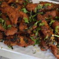 Chicken Majestic · Dry chicken marinated in Hyderabadi style spices.