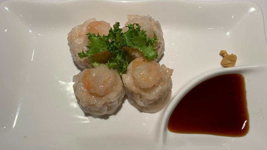 Ebi Shumai · Steamed shrimp dumplings. 4 pieces.