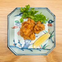 Tatsuta Age · Deep fried chicken marinated with soy sauce, ginger, and sake.