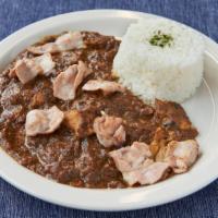 Tomorokoshi Pork Belly Curry With Or Without Vege Add-On · Japanese Spice curry with tomorokoshi pork belly with Koshihikari Rice. Curry sauce: [V], [G...