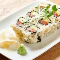 Salmon Avocado Roll · Brown or Japanese white rice.