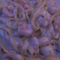Fettuccine Alfredo · With choice of chicken or shrimp. Served with minestrone, soup of the day, or Italian mixed ...